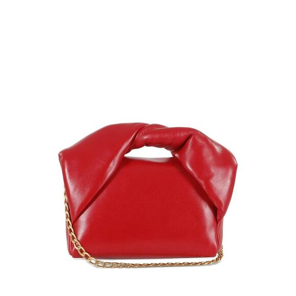JW ANDERSON Handbags - JW ANDERSON Knotted Leather Shoulder Bag Women CRIMSONRED Crossbody
